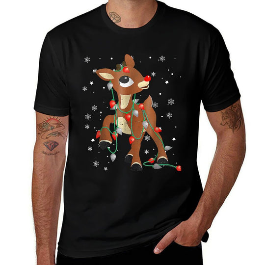 Cute Rudolph The Red Nose Reindeer for Kids Christmas  Durable T-Shirt