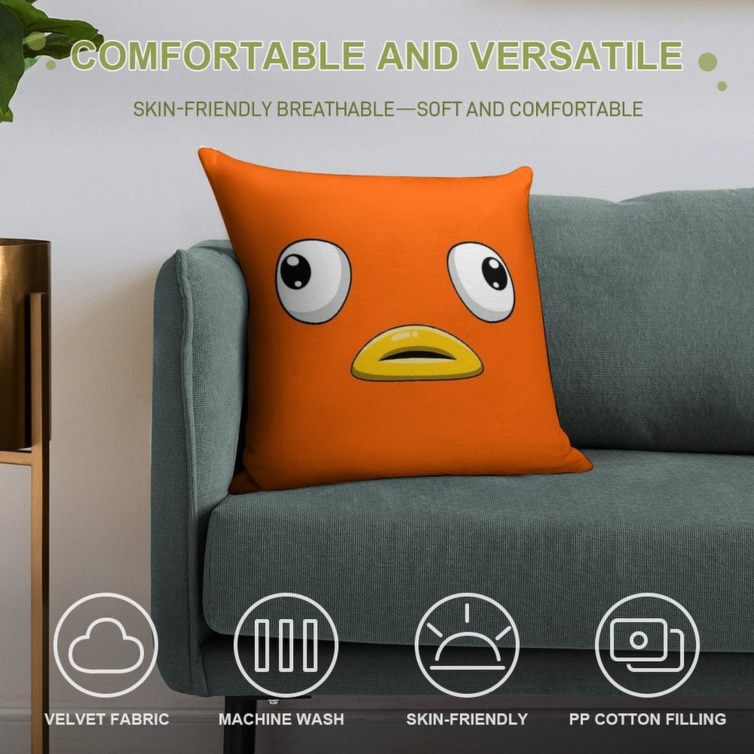 Fishstick Battle Royale Character Cute Face Soft Decorative Cover Throw Pillow