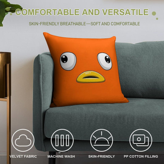 Fishstick Battle Royale Character Cute Face Soft Decorative Cover Throw Pillow