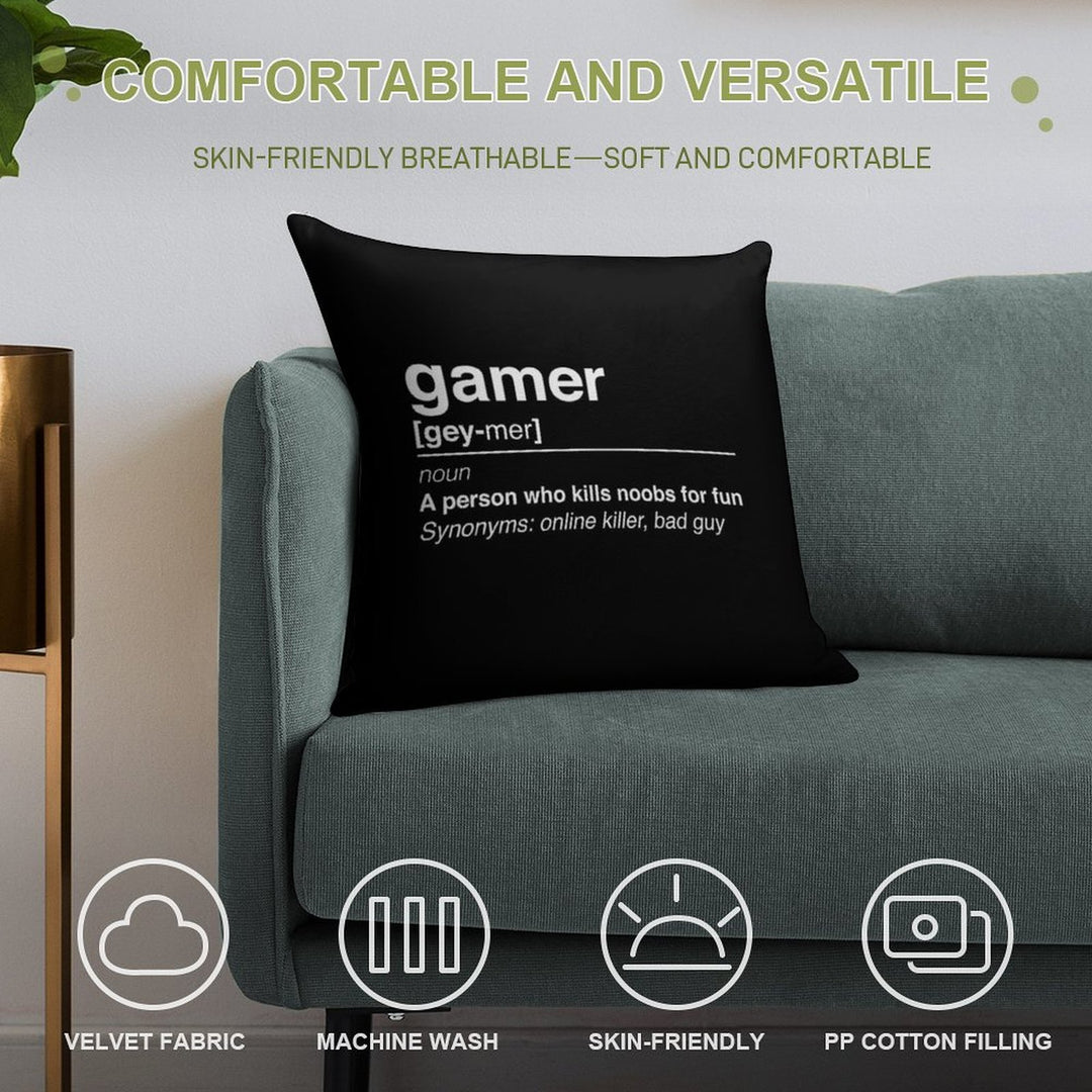 Gamer Definition Soft Style Accent Throw Pillow