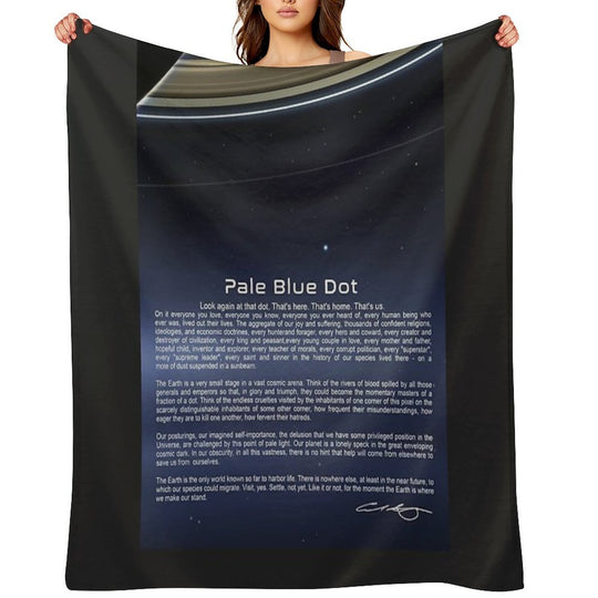 Pale Blue Dot - Carl Sagan Gift-ready Throw Blanket