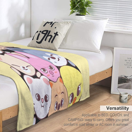 Stray Kids - Skzoo Wrinkle-free Throw Blanket