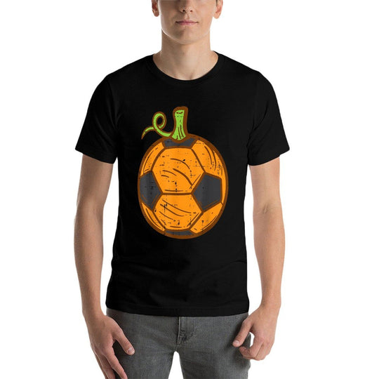 Halloween Soccer Ball Pumpkin Football Costume Boys Kids Men  Moisture-wicking T-Shirt