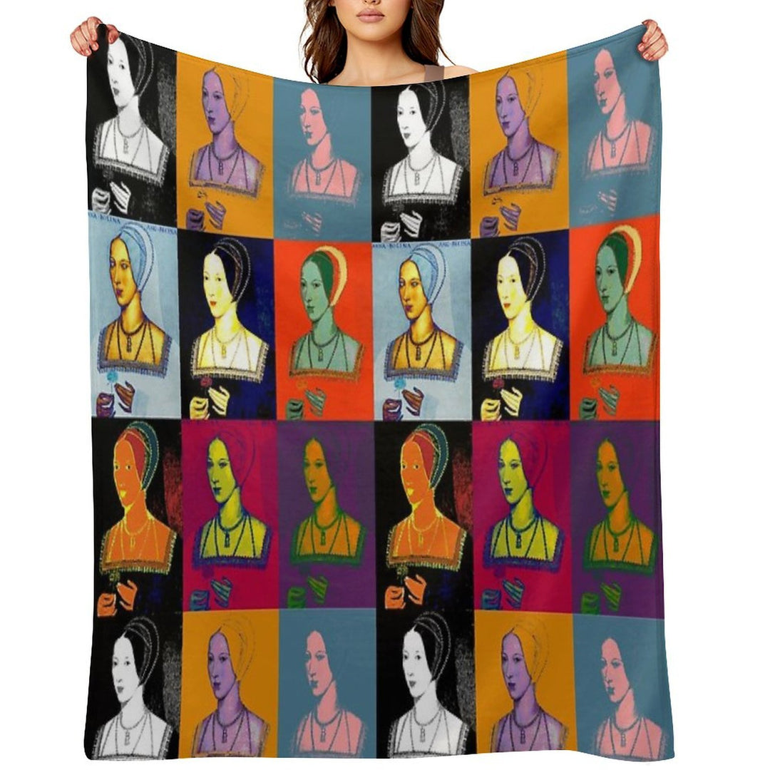 Anne Boleyn Pop Collection Premium Throw Blanket