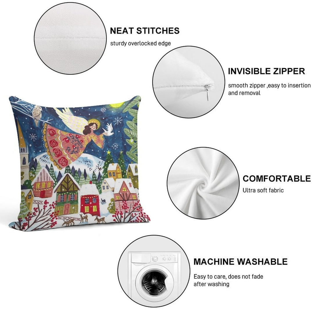 Christmas Angel of Peace Soft Easy Maintenance Throw Pillow