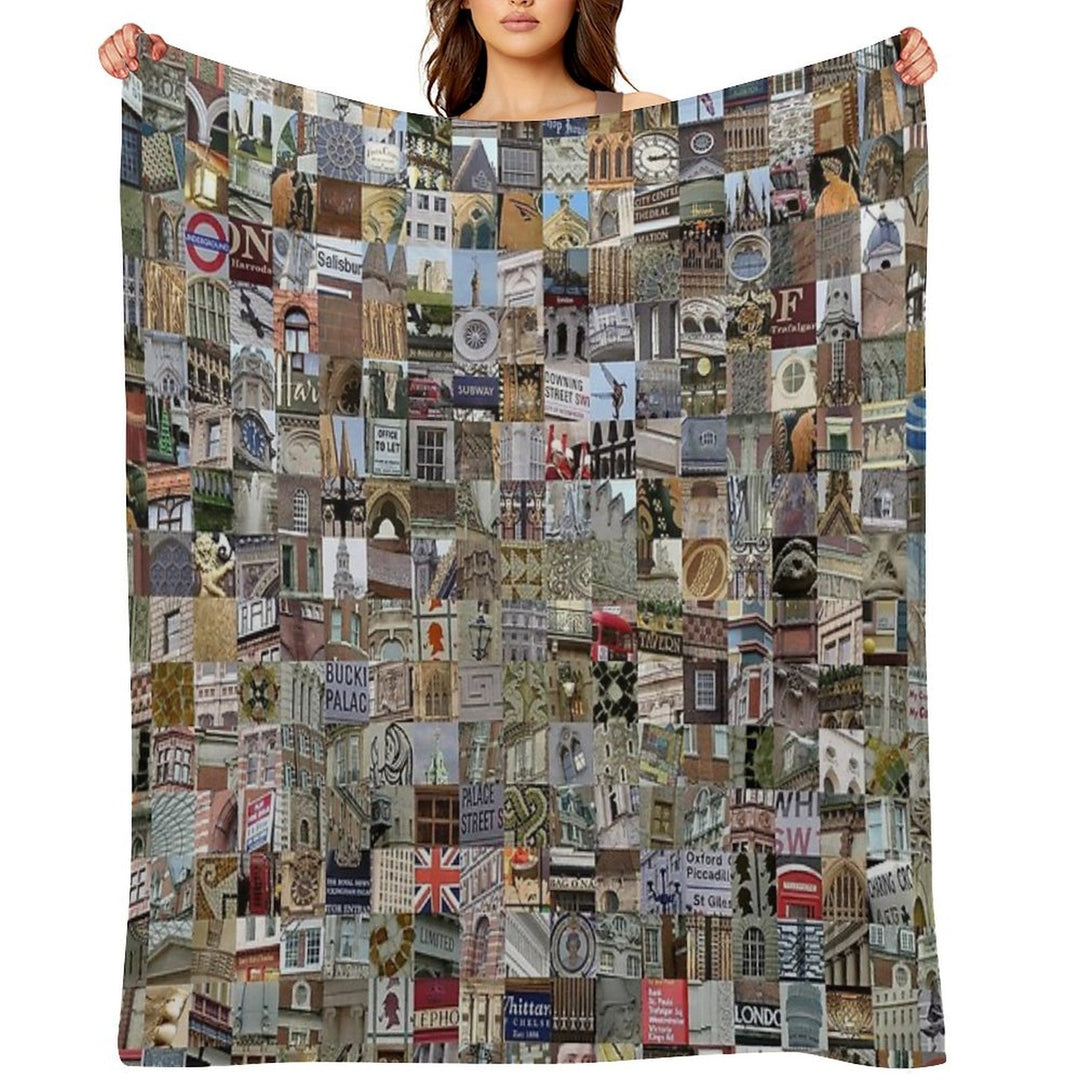 London, England Anti-pilling Throw Blanket