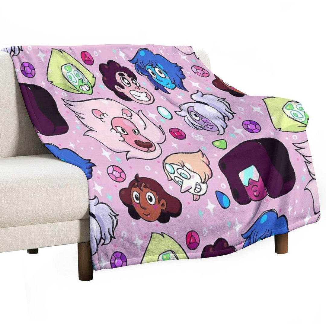 Crystal Gem Friends Shrink-resistant Throw Blanket