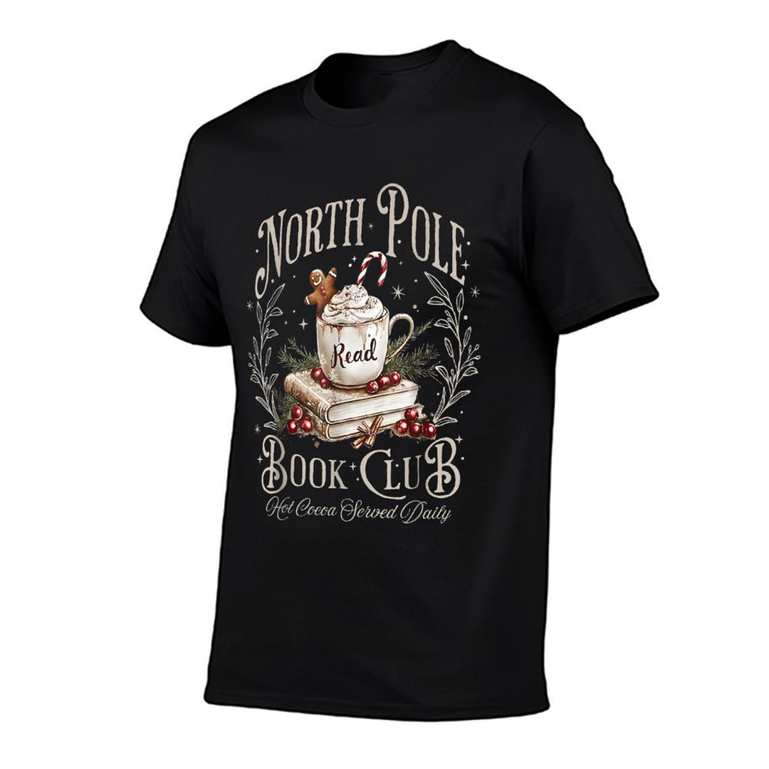 North Pole Book Club Christmas Bookish Xmas Books Lover  Lightweight T-Shirt