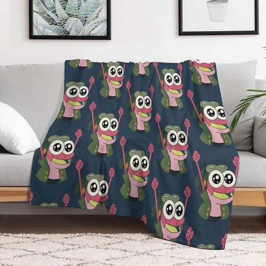Happy Sprig  Amphibia Compact Throw Blanket