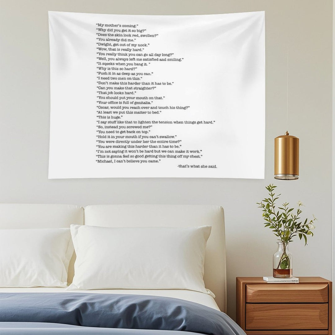 Every That's What She Said From The Office Tapestry