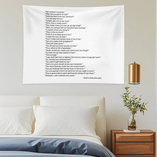 Every That's What She Said From The Office Tapestry