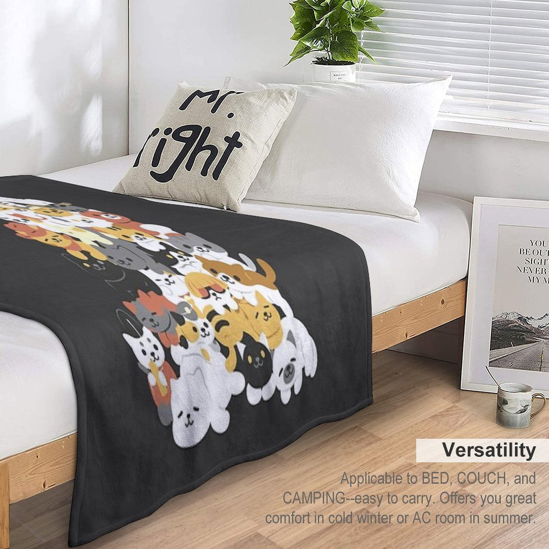 Cat Pile Durable Throw Blanket