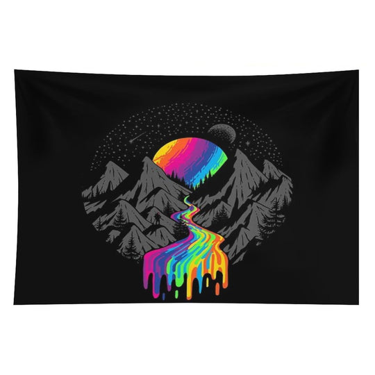 Cosmic River  Surreal Space Planet Tapestry