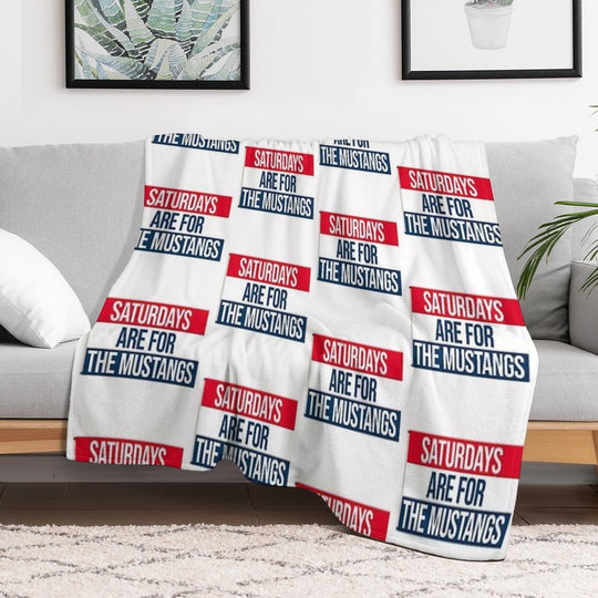 Saturdays Are for The Smu Mustangs Gift-ready Throw Blanket