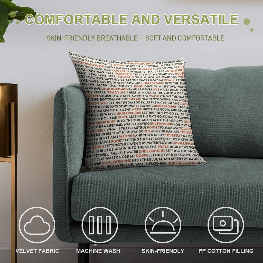 Talking Heads - Once in A Lifetime Soft Fade-Resistant Throw Pillow