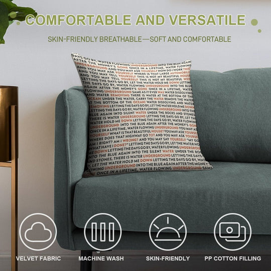 Talking Heads - Once in A Lifetime Soft Fade-Resistant Throw Pillow