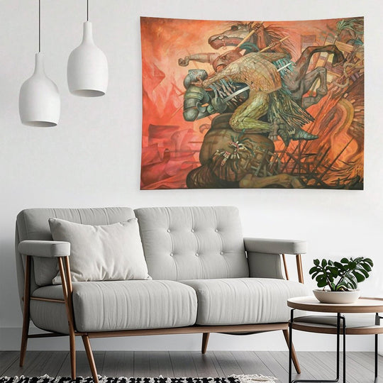 The Fusion of Two Cultures, by Jorge González Camarena Tapestry