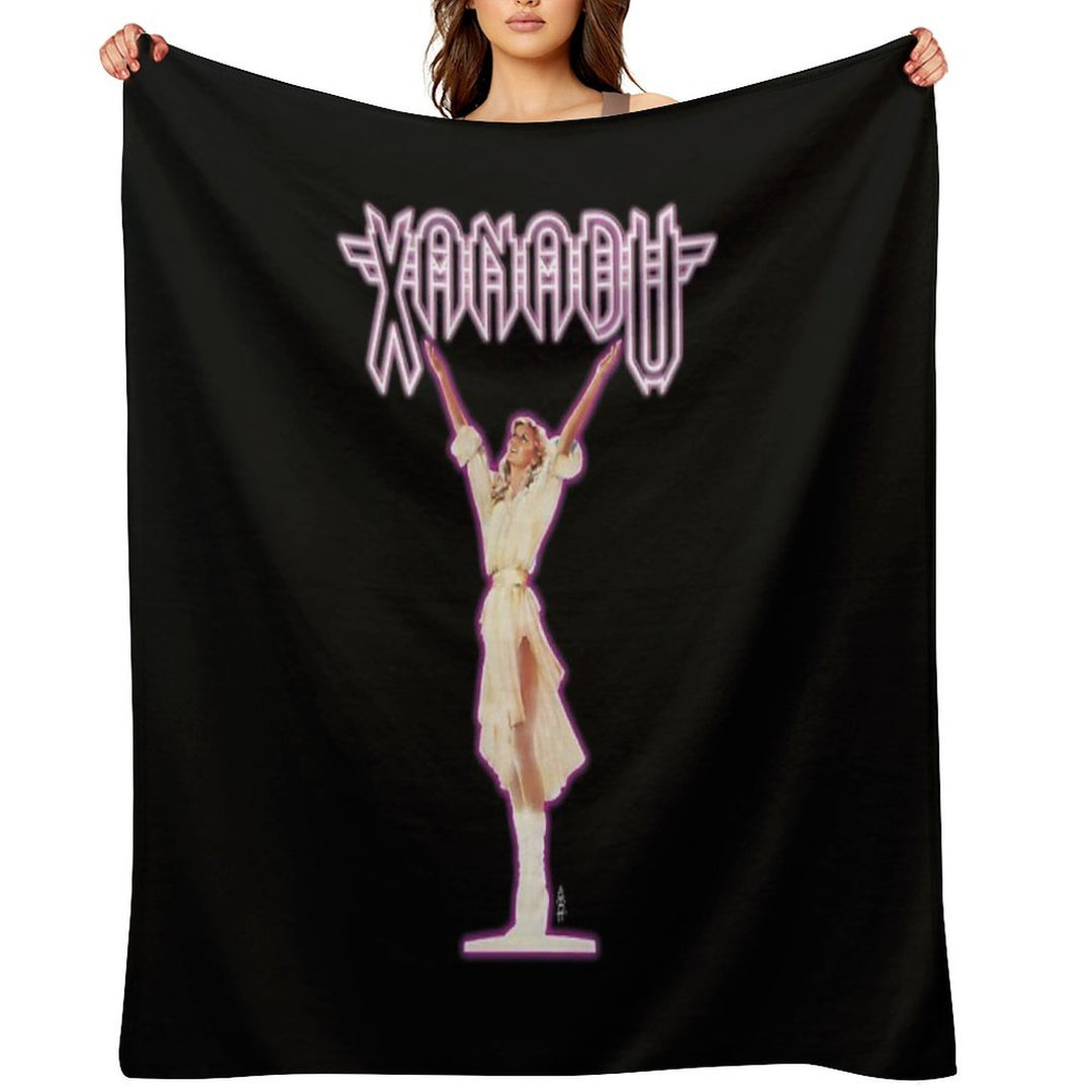 XANADU Kira Olivia Newton-John - Purple Glow Machine-washable Throw Blanket