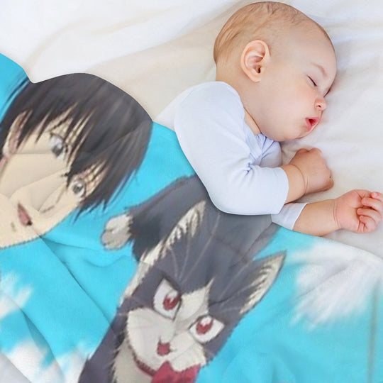 My Roommate Is A Cat Velvety-soft Throw Blanket