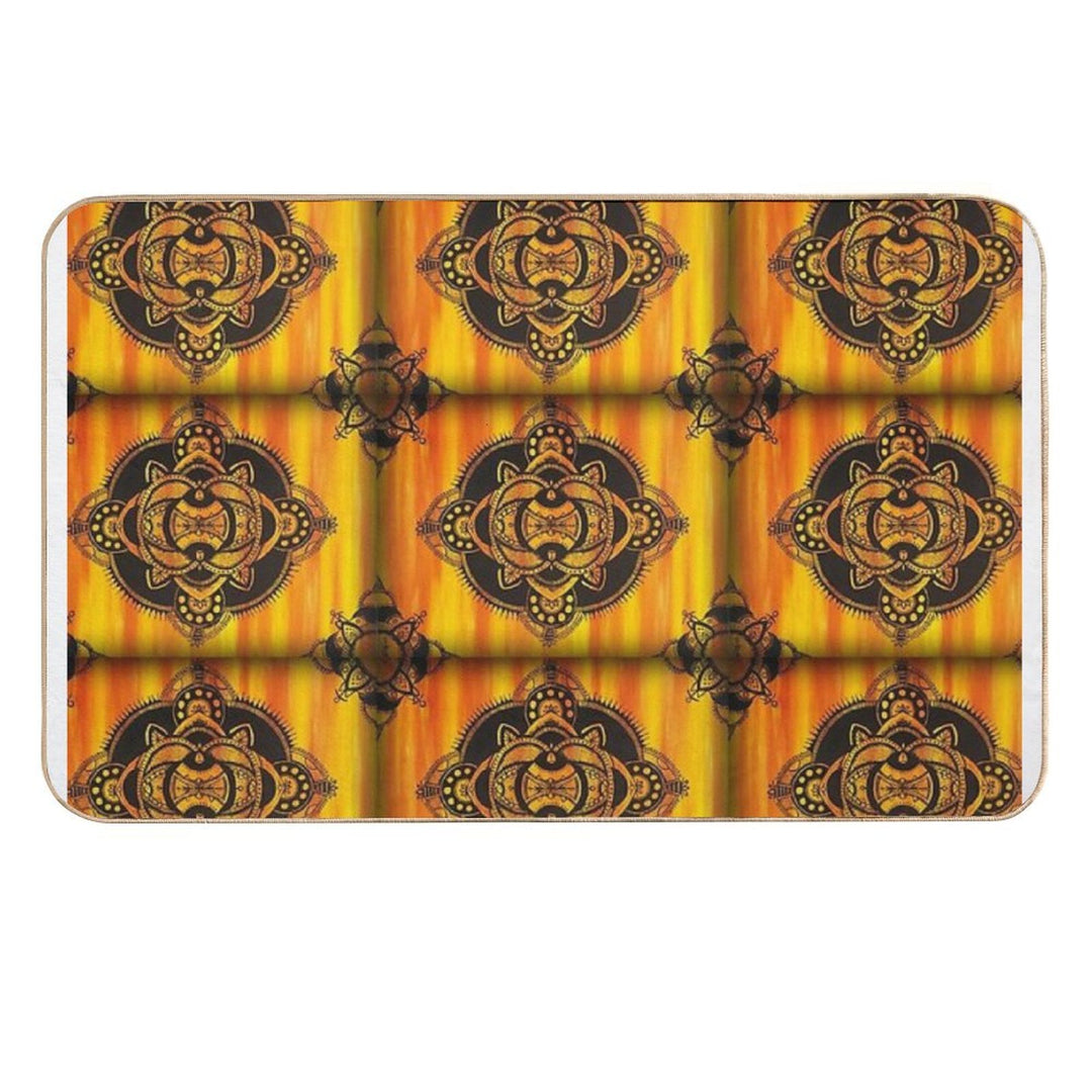 Orange Mandala  Pet-Safe Bath Mat