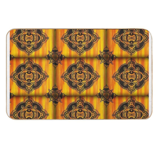 Orange Mandala  Pet-Safe Bath Mat