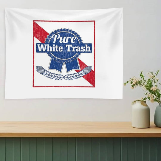 Funny Redneck Gift, Pure White Trash Tapestry