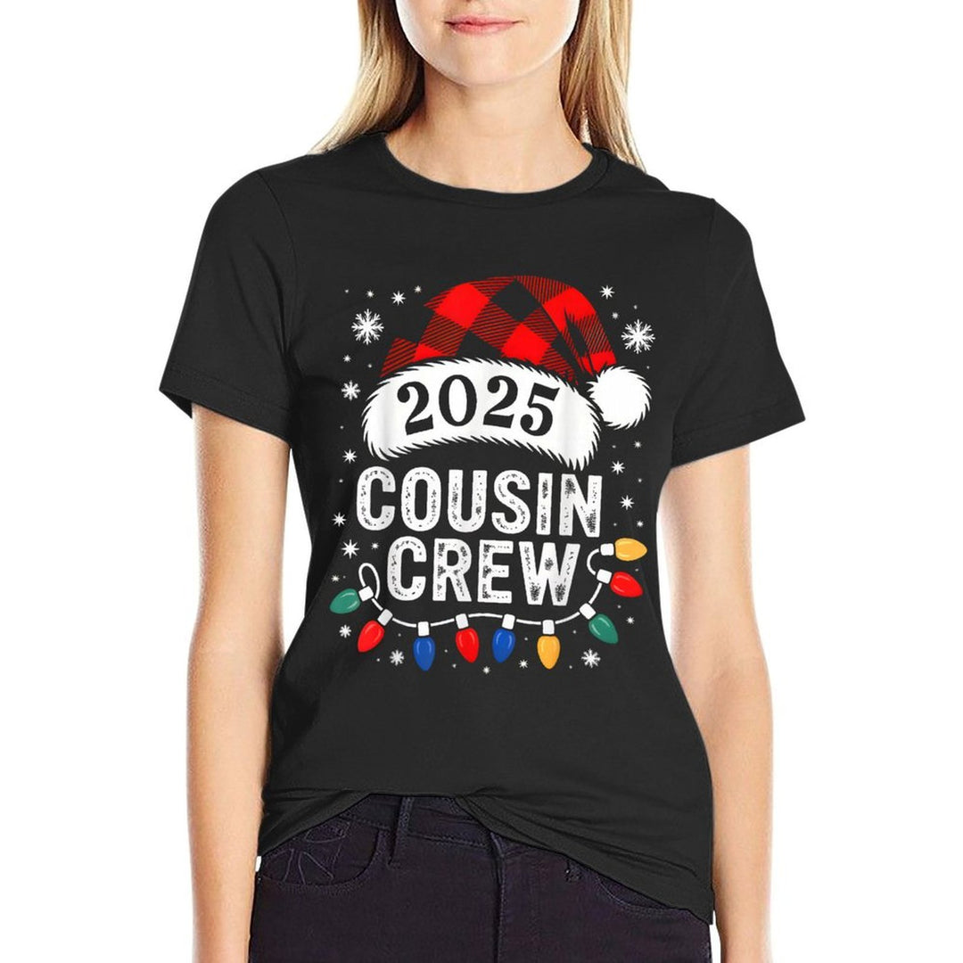 Christmas Cousin Crew 2025 Matching Xmas Family Pajama Pjs  Durable T-Shirt