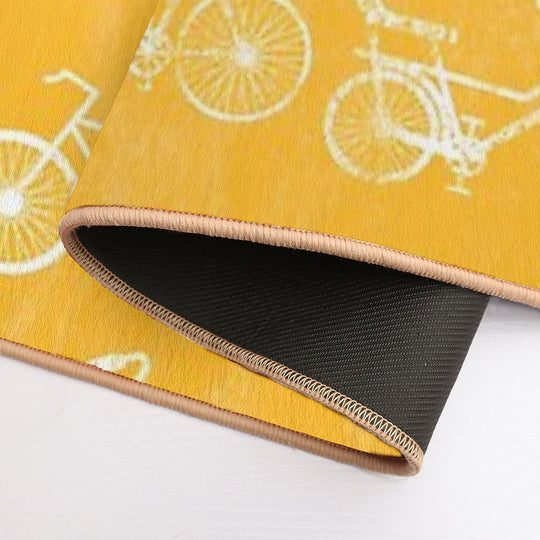 Grungy Bicycle Collection  Fade-Resistant Bath Mat