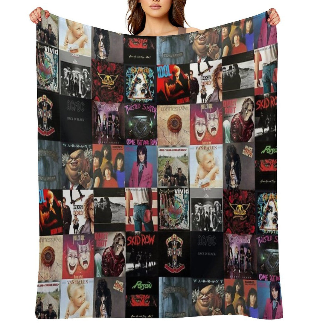 1980s Rock Classics Eco-conscious Throw Blanket