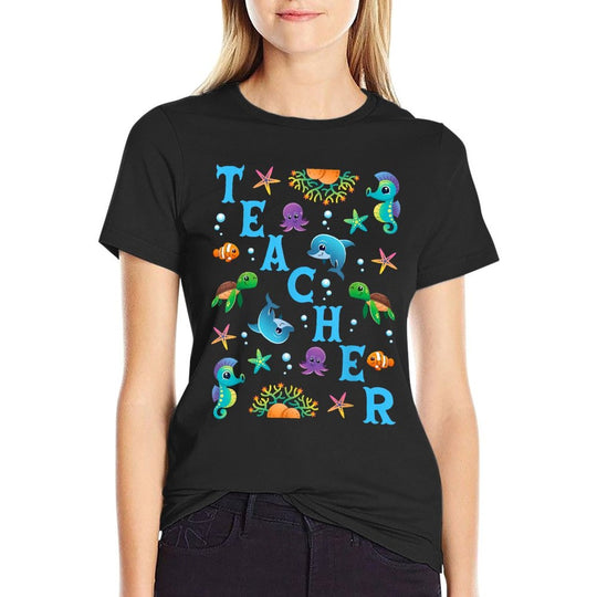 Sea Creature Teacher Ocean Pet Animal Lover Teaching Kids  Classic T-Shirt
