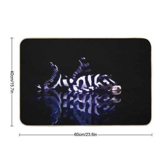 L236 Super White Pleco  Repositionable Bath Mat