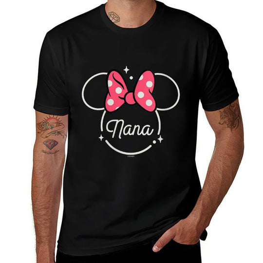 Womens Disney Minnie Mouse Nana Grandma Icon Magic Mother’s Day  High-quality Stitching T-Shirt