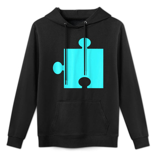 Puzzle 2 Easy Puzzle Pieces Couple Halloween Costume Breathable Fabric Hoodie