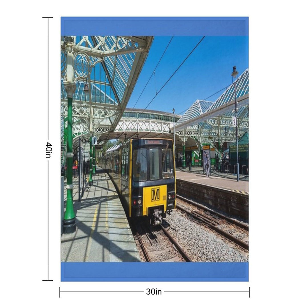 Tynemouth Metro Train Multi-functional Throw Blanket
