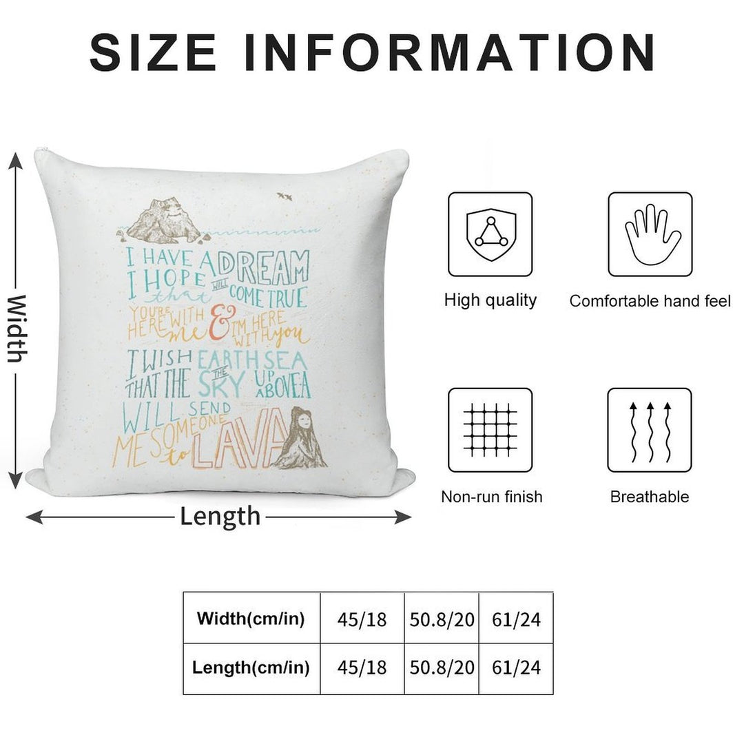 I Lava You Soft High-Density Material Throw Pillow
