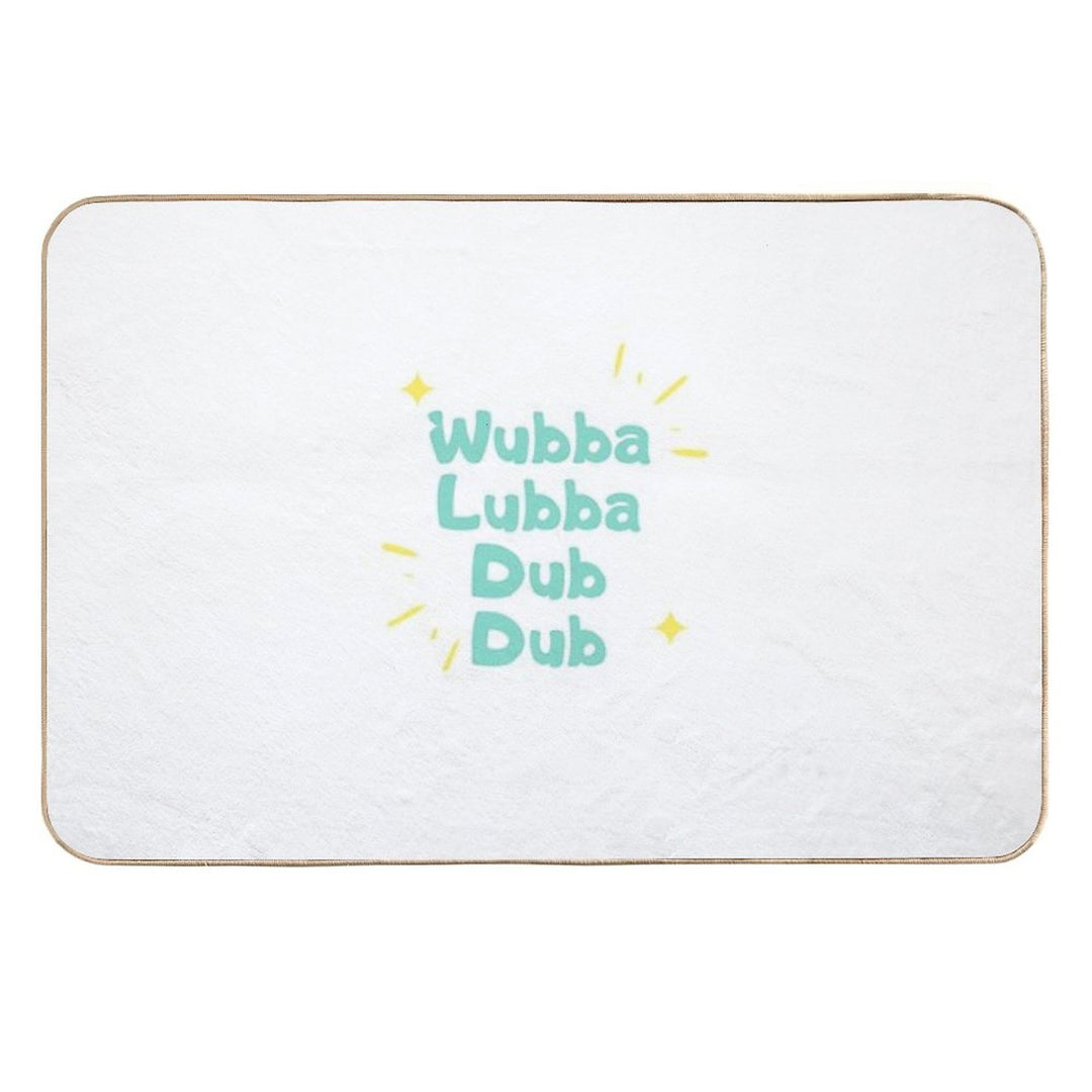 Wubba Lubba Dub Dub  Easy To Clean Bath Mat