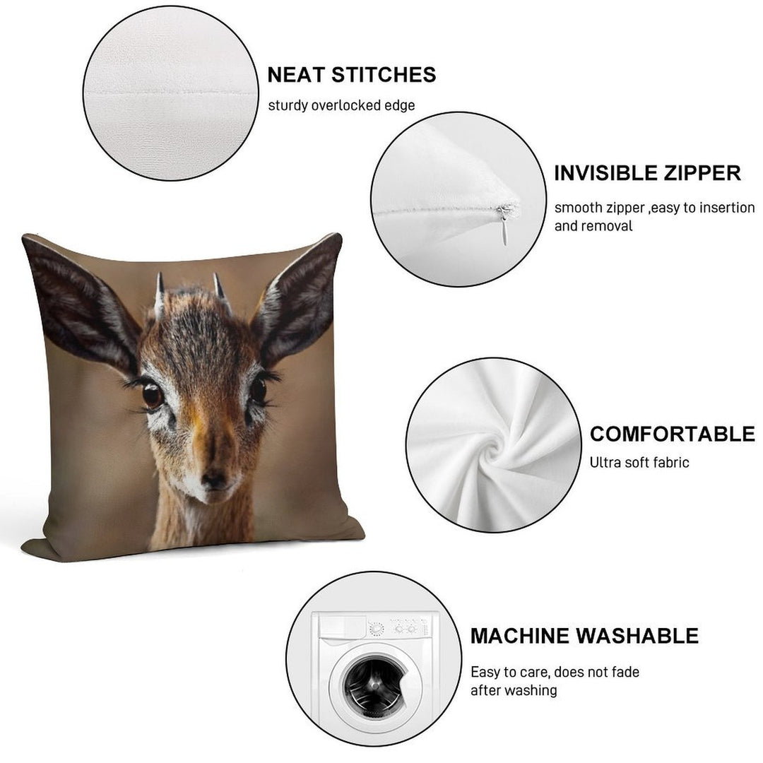 Dik Dik- Smallst Antelope of South Africa Soft Easy Maintenance Throw Pillow