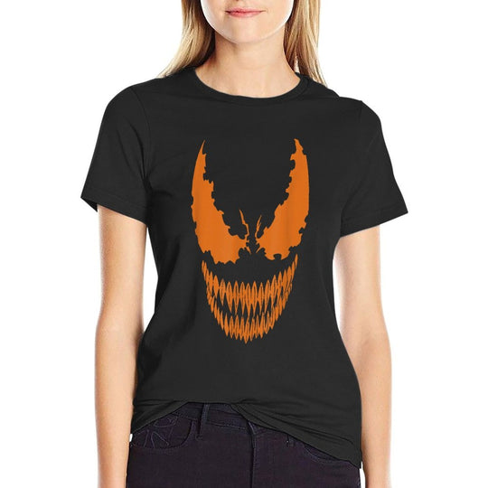 Marvel Venom Orange Face Halloween  Soft T-Shirt