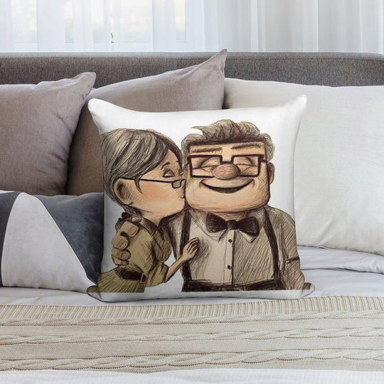 Carl And Ellie Soft Fade-Resistant Throw Pillow