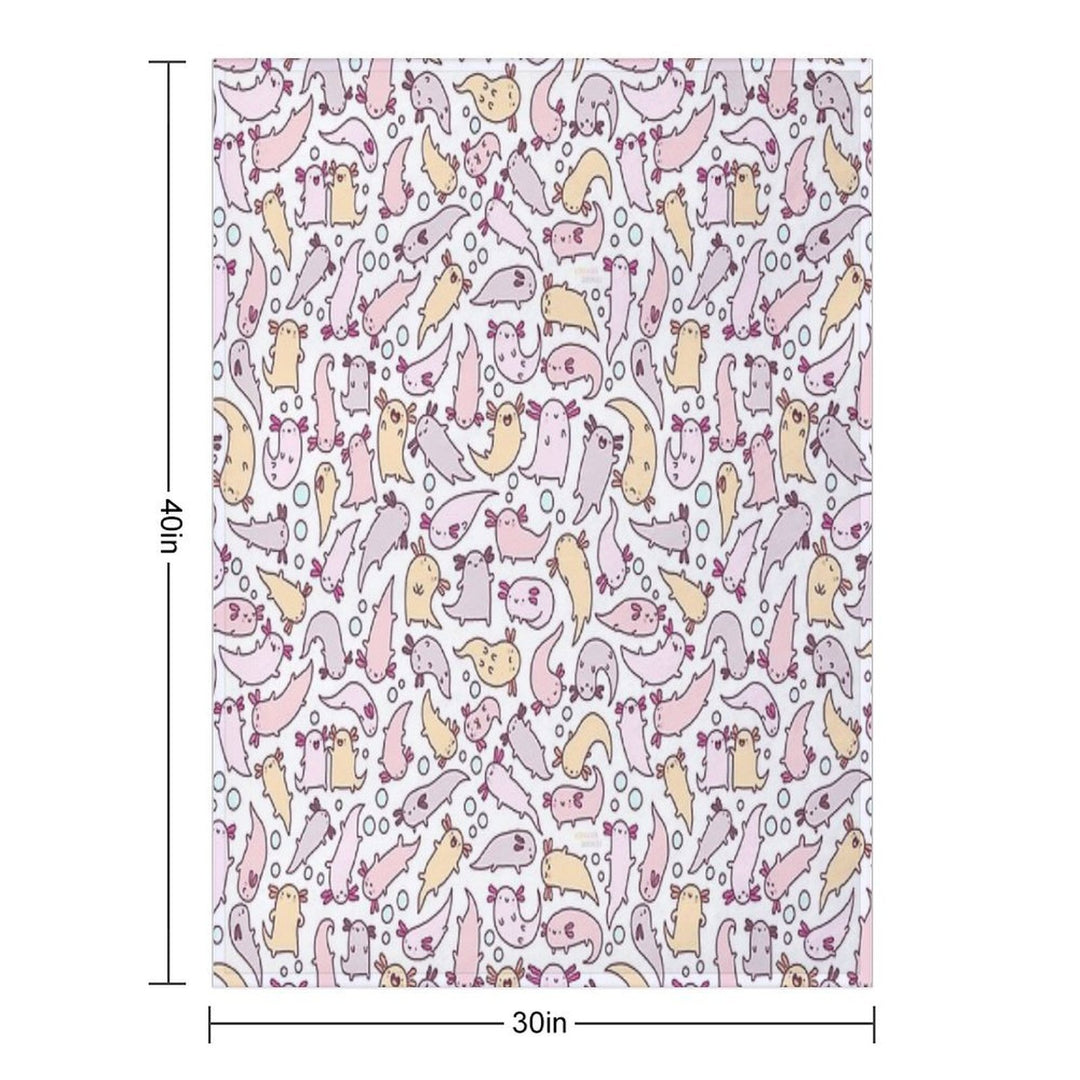 Adorable Axolotls Anti-pilling Throw Blanket