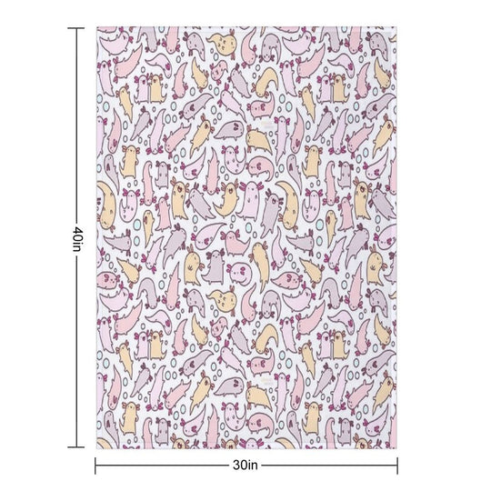 Adorable Axolotls Anti-pilling Throw Blanket