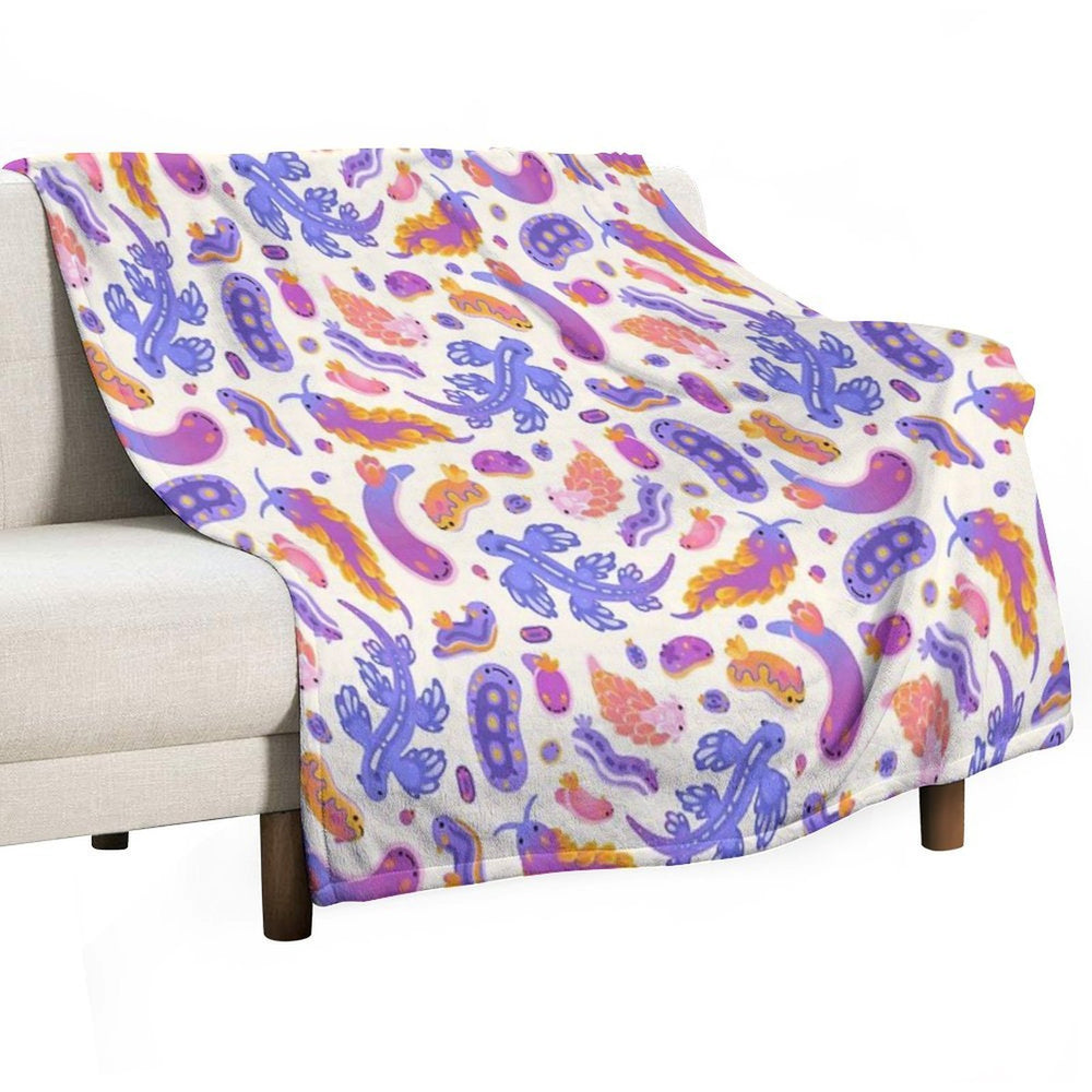 Sea Slug - Pastel Sustainable Throw Blanket