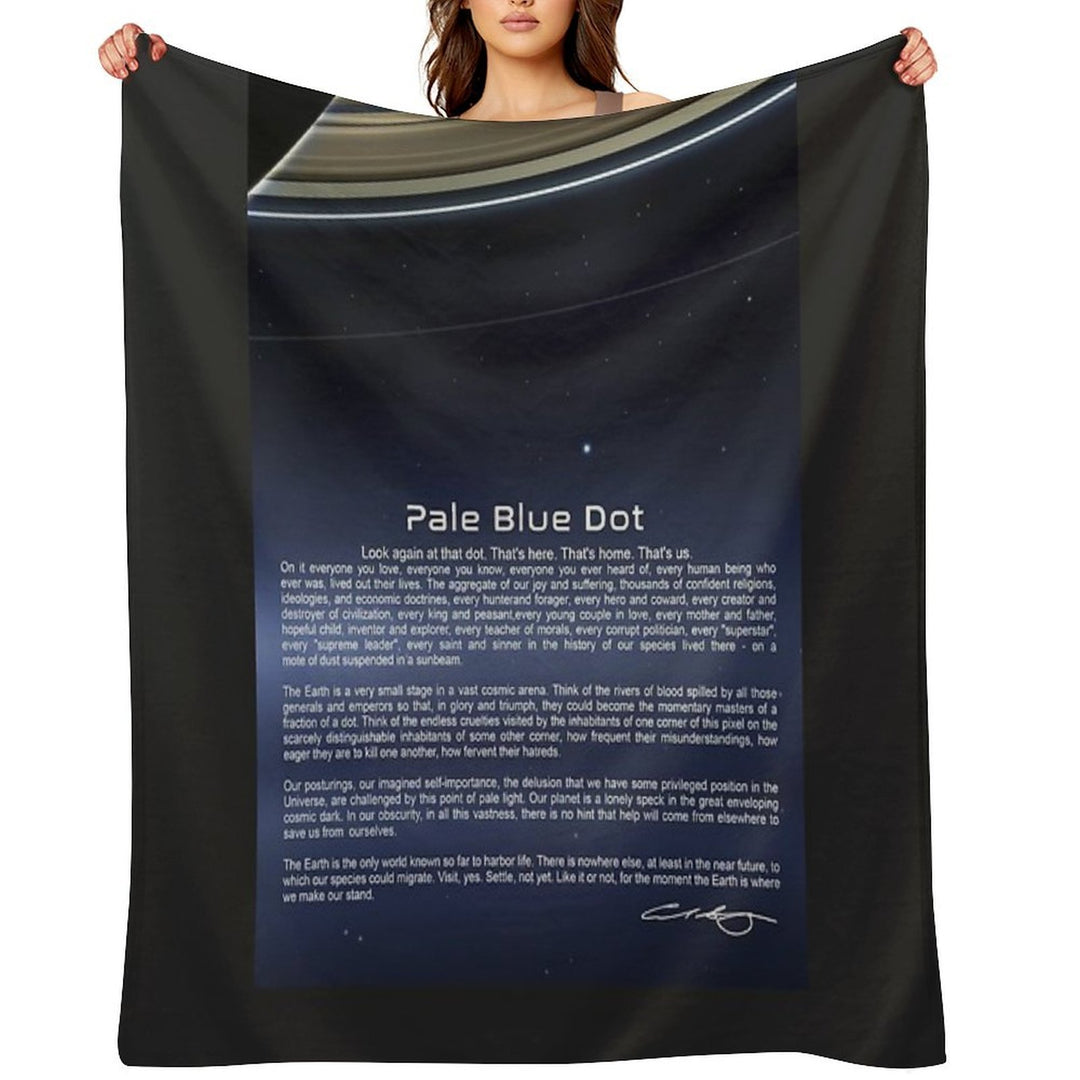Pale Blue Dot - Carl Sagan Gift-ready Throw Blanket