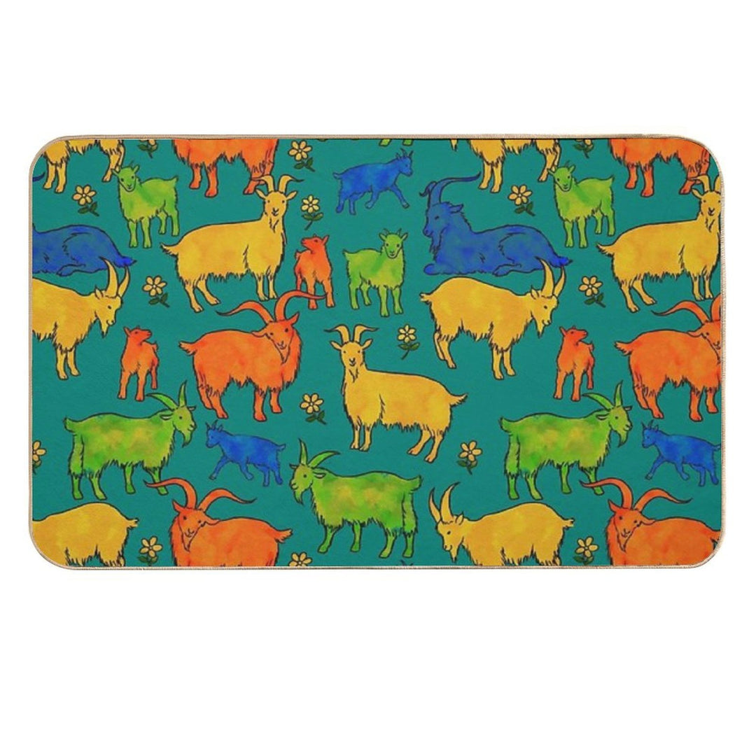 Cyfri'r Geifr  Fade-Resistant Bath Mat