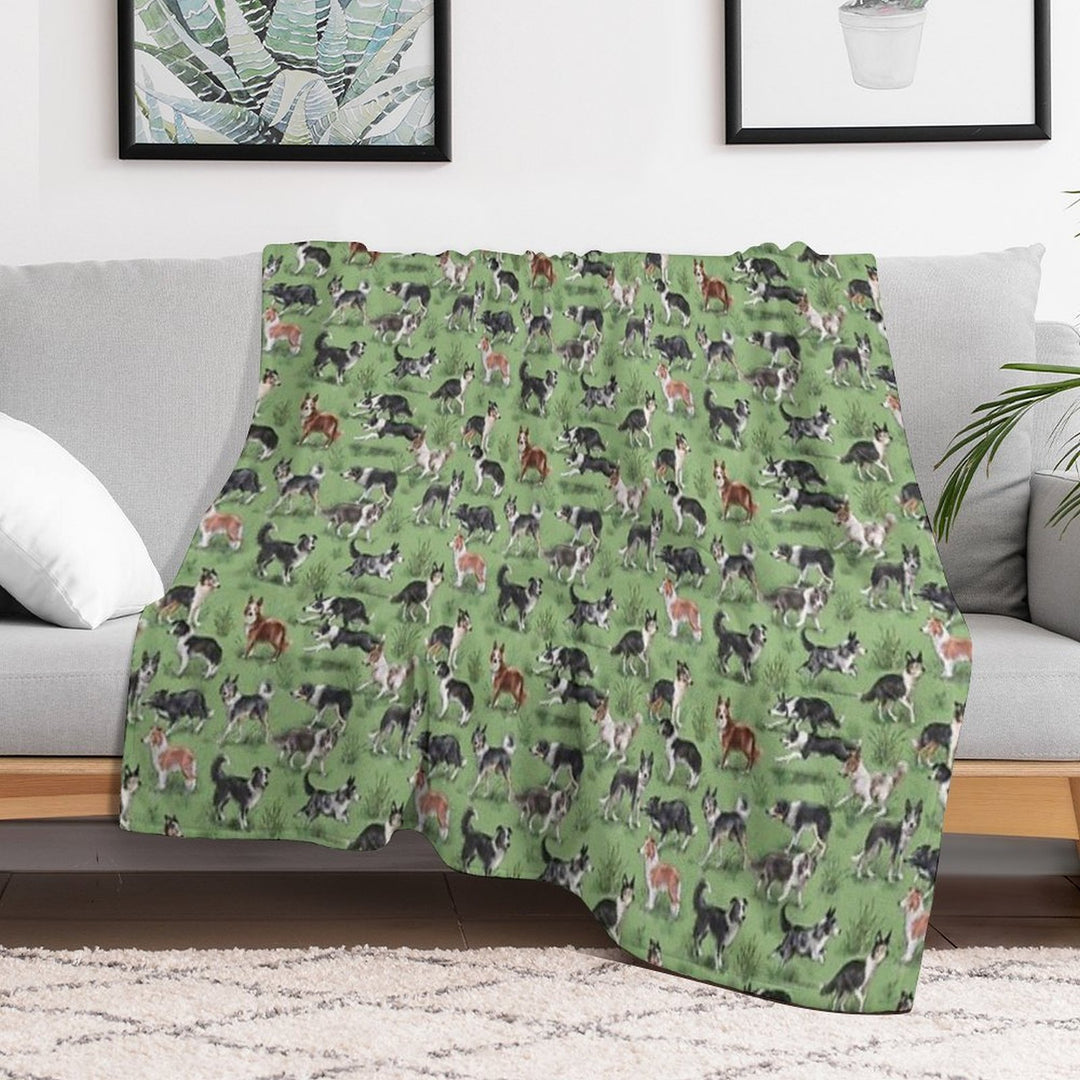 The Border Collie Sustainable Throw Blanket
