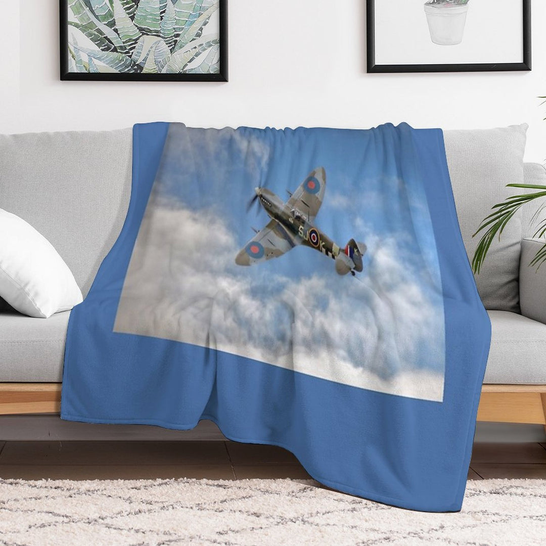 Spitfire LF IX 126 Squadron Eco-conscious Throw Blanket