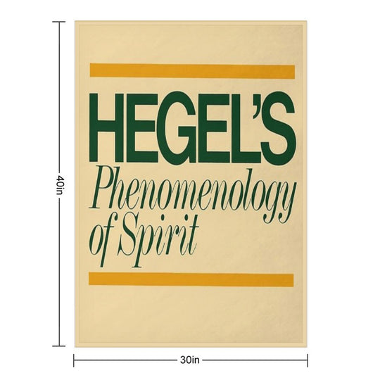 Hegels Phenomenology of Spirit - Book Cover, Aesthetic, Philosophy, Dialectics Comfort Throw Blanket