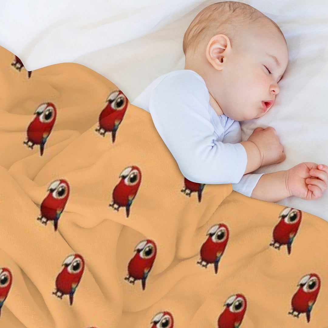 Cute Fat Macaw Eco-conscious Throw Blanket