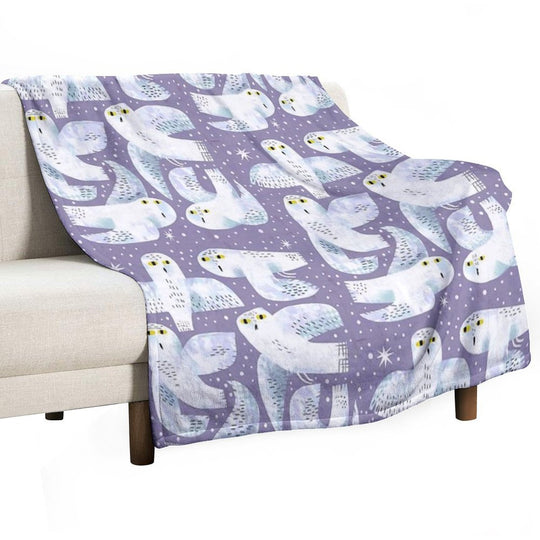 Snowy Owls Gift-ready Throw Blanket