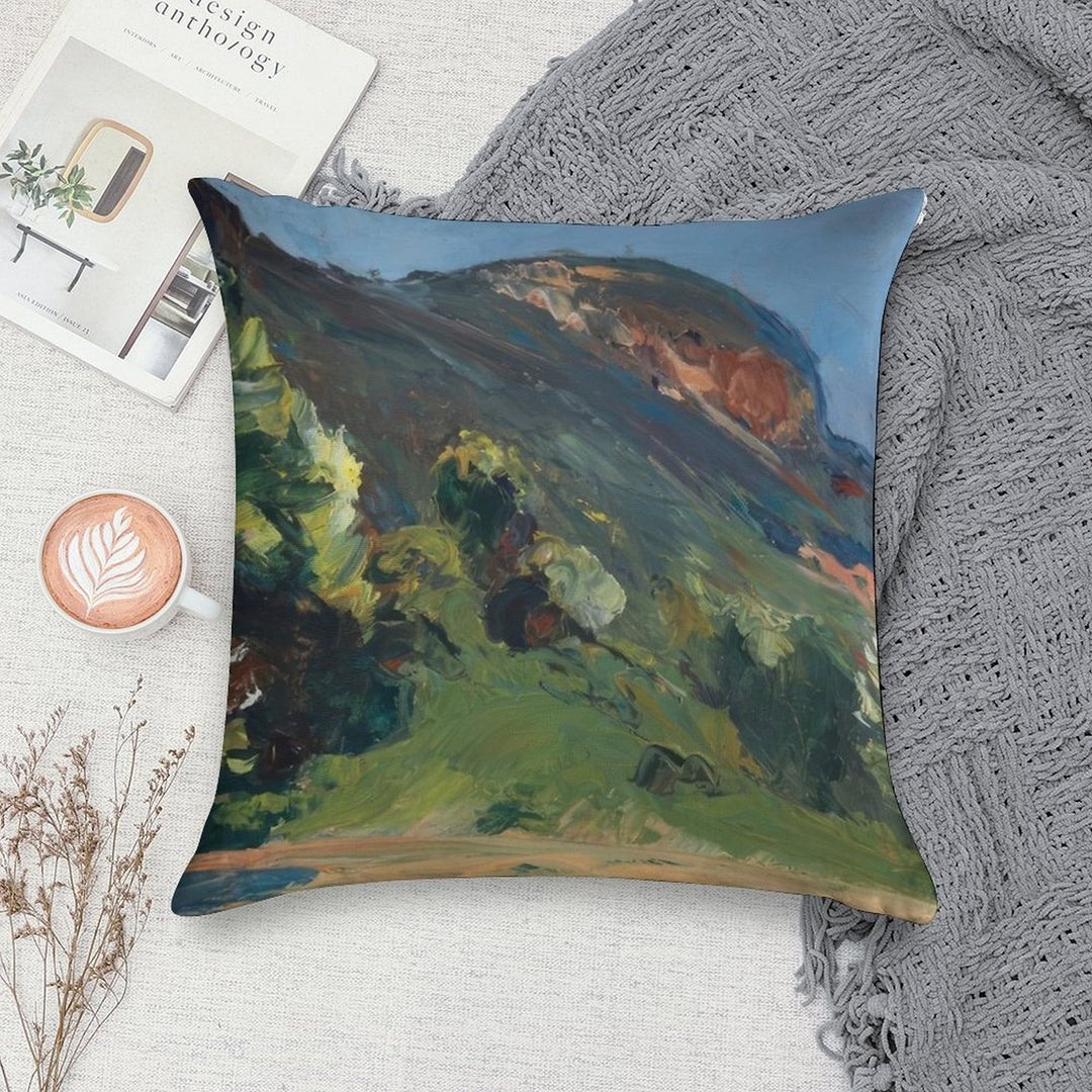 Bluff   1919 by Edward Hopper Soft Reinforced Edging Throw Pillow